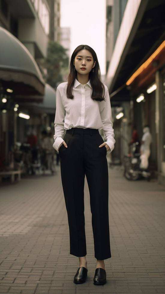 藏藍色褲子配什么顏色上衣好看,藏藍色褲子搭配白色上衣好看嗎?