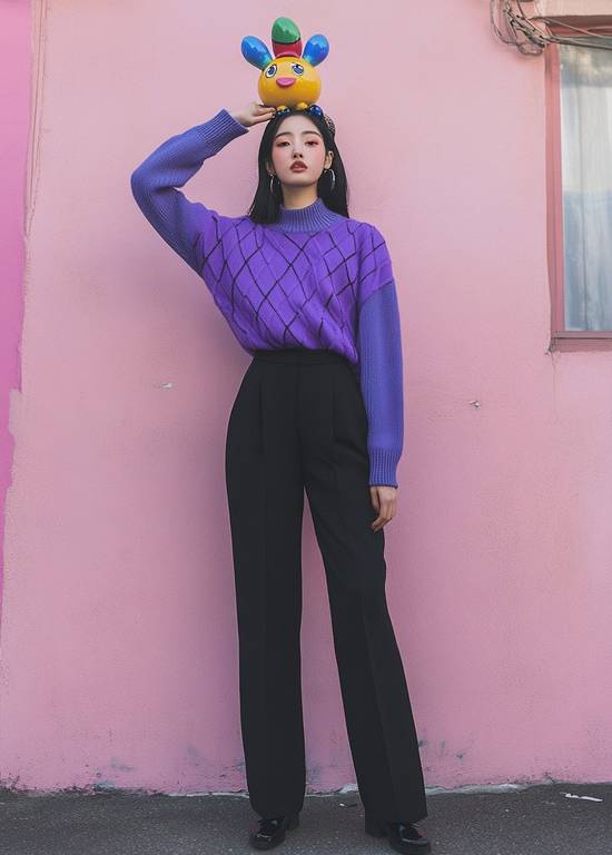 紫色上衣配什么顏色褲子好看，紫色上衣褲子顏色搭配秘訣