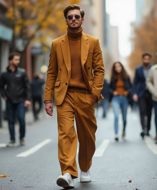 黃色褲子配什么上衣好看,黃色褲子萬能搭配方案:2025最夯上衣配色指南