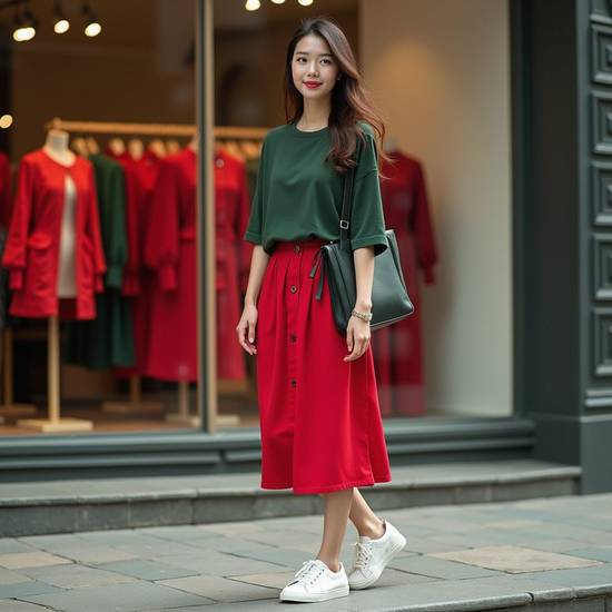 綠色上衣配什么顏色裙子，綠色上衣最佳裙裝配色指南