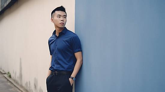 深藍色短袖配什么顏色褲子，深藍色短袖褲子顏色搭配指南