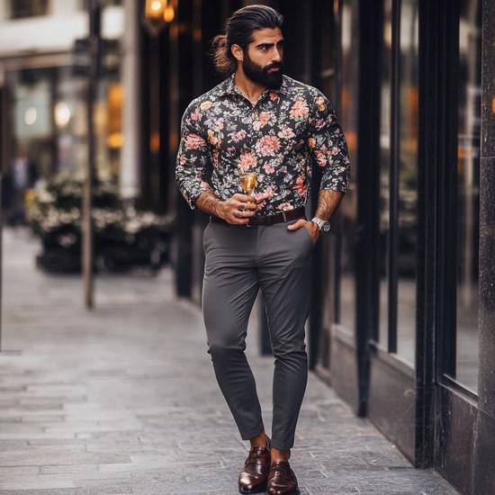 花褲子配什么上衣好看圖片，花褲子穿搭示范：純色上衣搭配技巧與圖片精選