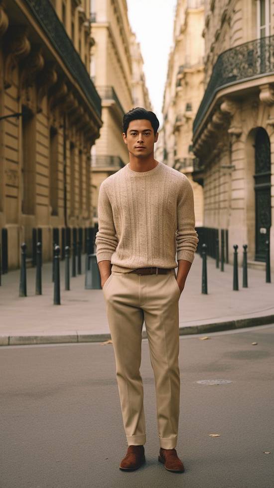 卡其色褲子配什么顏色衣服好看,卡其色褲子最佳配色指南:8種顯高級穿搭方案